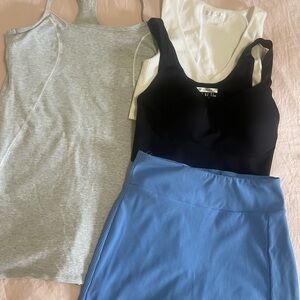 Stylish Tank Tops and Skirt Set